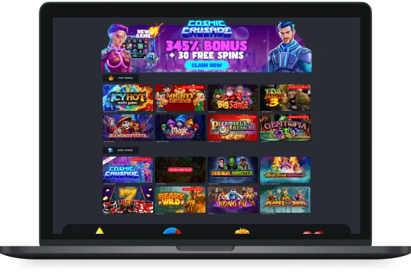 A Big Candy Casino interface on a MacBook